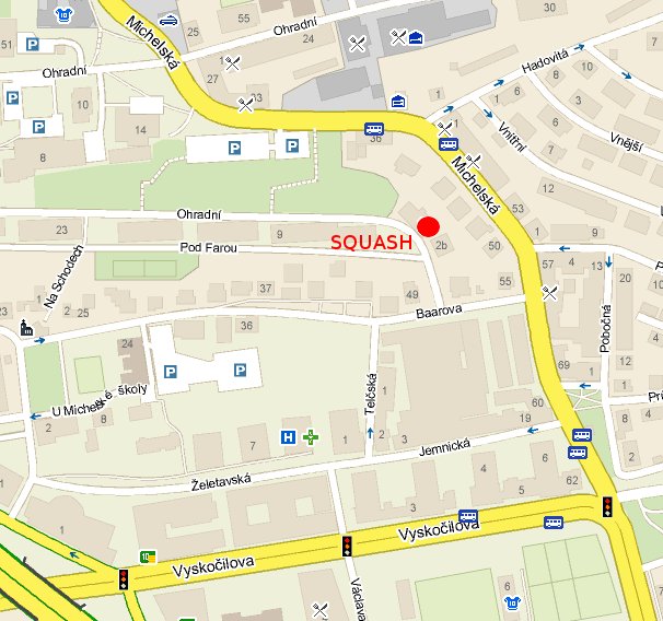 squash Ohradn� - mapa